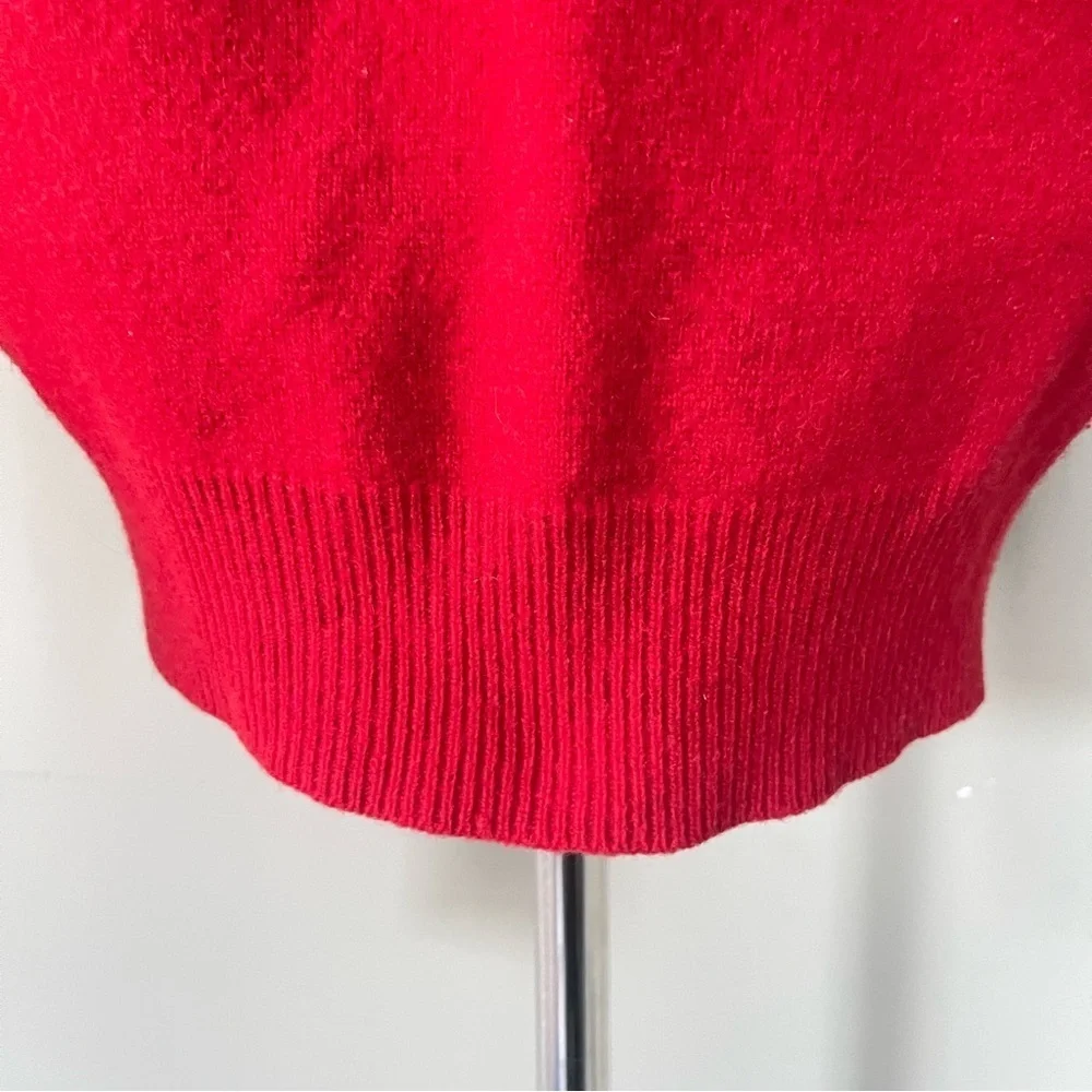 Vintage Polo Ralph Lauren Red collar pullover sweater 100% Lambswool Large